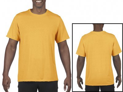 Camiseta naranja algodón peinado marca Gildan | PstyleC