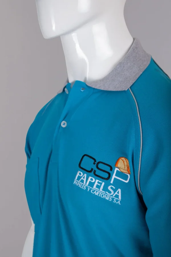 Polo especial Papelsa turquesa - Image 2
